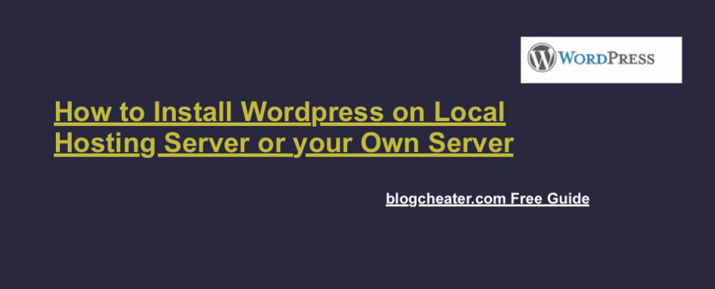 Install Wordpress on Local Hosting | Non Branded