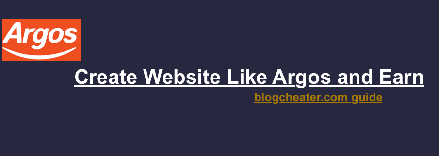 Create Website like Argos | Argos Like Website
