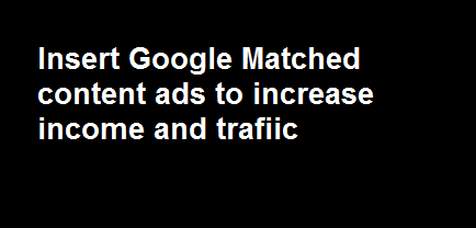 add adsense matched content ad in blogger