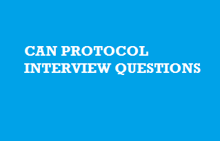 CAN protocol interview questions