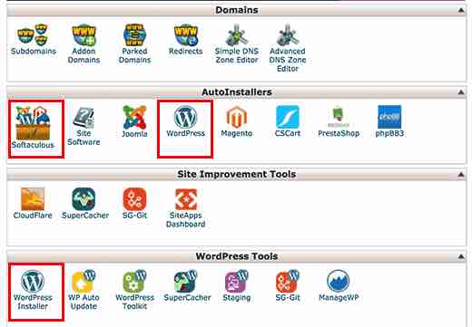 come avviare un blog in india - l'installazione di wordpress usando softaculous