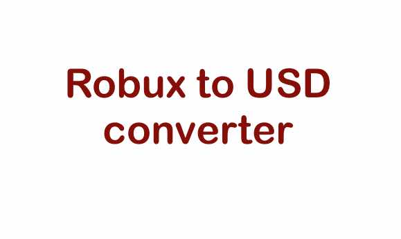 Robux to USD converter